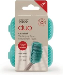 Duo Reserve Borstelkop Voor Afwasborstel, Set Van 2 Stuks, Licht Blauw - Joseph Joseph -Levensrandproducten 1015x1200 1
