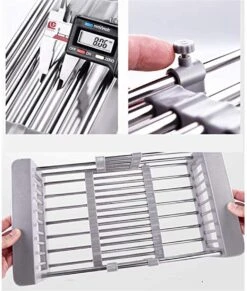 IBright Verstelbare Keukenrek - Gootsteen Mand - Afdruiprek – Vergiet – Verstelbaar In Lengte - Uitschuifbaar - RVS Grijs 18 IBright Verstelbare Keukenrek - Gootsteen Mand - Afdruiprek – Vergiet – Verstelbaar In Lengte - Uitschuifbaar - RVS Grijs -Levensrandproducten 1017x1200 5