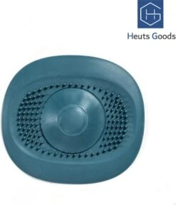 Heuts Goods - Gootsteenzeef - Gootsteenstop - Afvoerzeef - Afvoerstop - Spoelbal - Bad - Douchebak - Keuken - Wasbak - Badkuip - Siliconen - Donkerblauw -Levensrandproducten 1028x1200