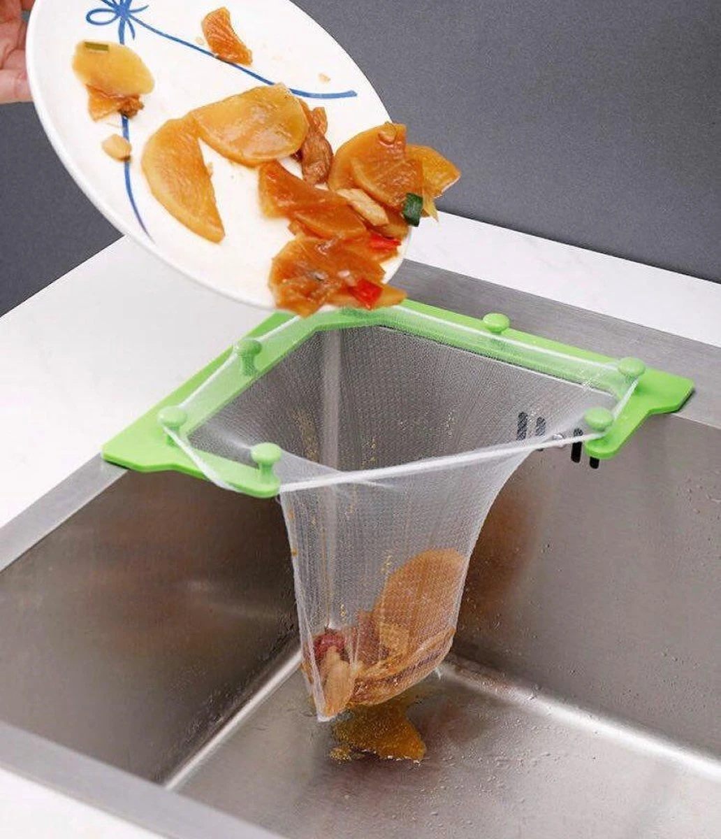 Merkloos Gootsteen Organizer - Gootsteen Afval Netje - Gootsteenontstopper - Spoelbak - Incl. 50 Netjes 5 Merkloos Gootsteen Organizer - Gootsteen Afval Netje - Gootsteenontstopper - Spoelbak - Incl. 50 Netjes - Afbeelding 5