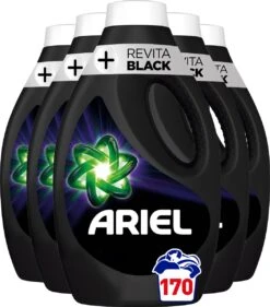 Ariel Vloeibaar Wasmiddel - +Revitablack - Voordeelverpakking 5 X 34 Wasbeurten -Levensrandproducten 1055x1200