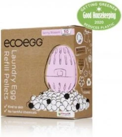 EcoEgg - Navul Eco-egg Wasbol - Refill Ecoegg Spring Bloesem - Vegan - Zuinig Wassen - Milieuvriendelijk Wassen - Propere Eco Wassen - 50 X Goedkoop Wassen