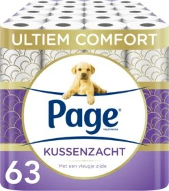 Page Toiletpapier - 63 Rollen - Kussenzacht Wc Papier (3-laags) - Met Extra Zijde - Voordeelverpakking -Levensrandproducten 1066x1200 1