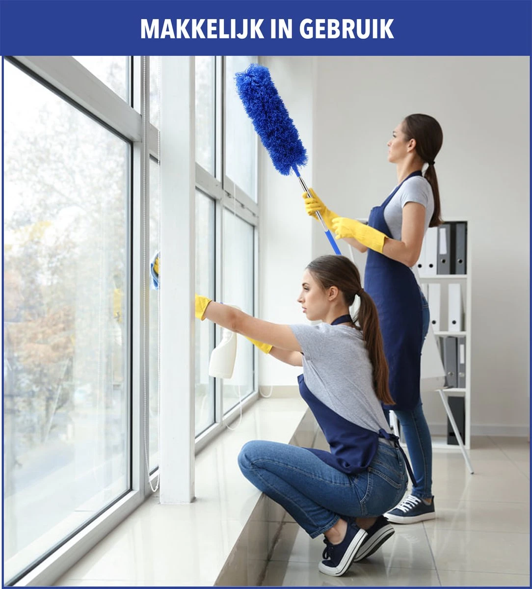 Telescopische Plumeau – Uitschuifbaar – Microvezel – Set Van 3 Opzetstukken – Stoffer – Ragebol 2 Telescopische Plumeau – Uitschuifbaar – Microvezel – Set Van 3 Opzetstukken – Stoffer – Ragebol - Afbeelding 2