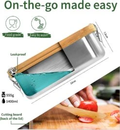 Bamboe Lunch Box 1400 Ml | Broodbox | Ecologisch | Roestvrijstalen Lunchbox | Bentobox No Leak | Smaakloos | Bamboe Grote Broodtrommel | Lunchbox Volwassenen | Lunchbox RVS Bamboe | Bambaw -Levensrandproducten 1108x1200 5