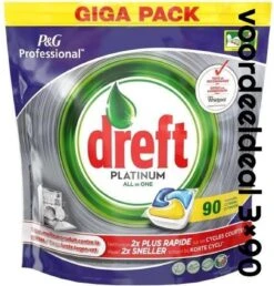 Dreft Platinum - All In One Lemon Voordeeldeal 270 Vaatwastabletten / Jaardoos / Megadeal / Voordeeldoos -Levensrandproducten 1147x1200 1