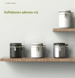 Koffiebonen Opbergbus- Koffiebonen Bewaren - Nieuw Voedsel Bewaren - Kitchen Merchandise - Vooraadbus - Bewaardozen - Kitchen Merchandise - 1.8L Vooraadpot - Voorraadpotten - Gebroken Wit Kleur - Opslagtank Voor Gedroogd Fruit- Opslag Van Koffiebonen -Levensrandproducten 1155x1200 6