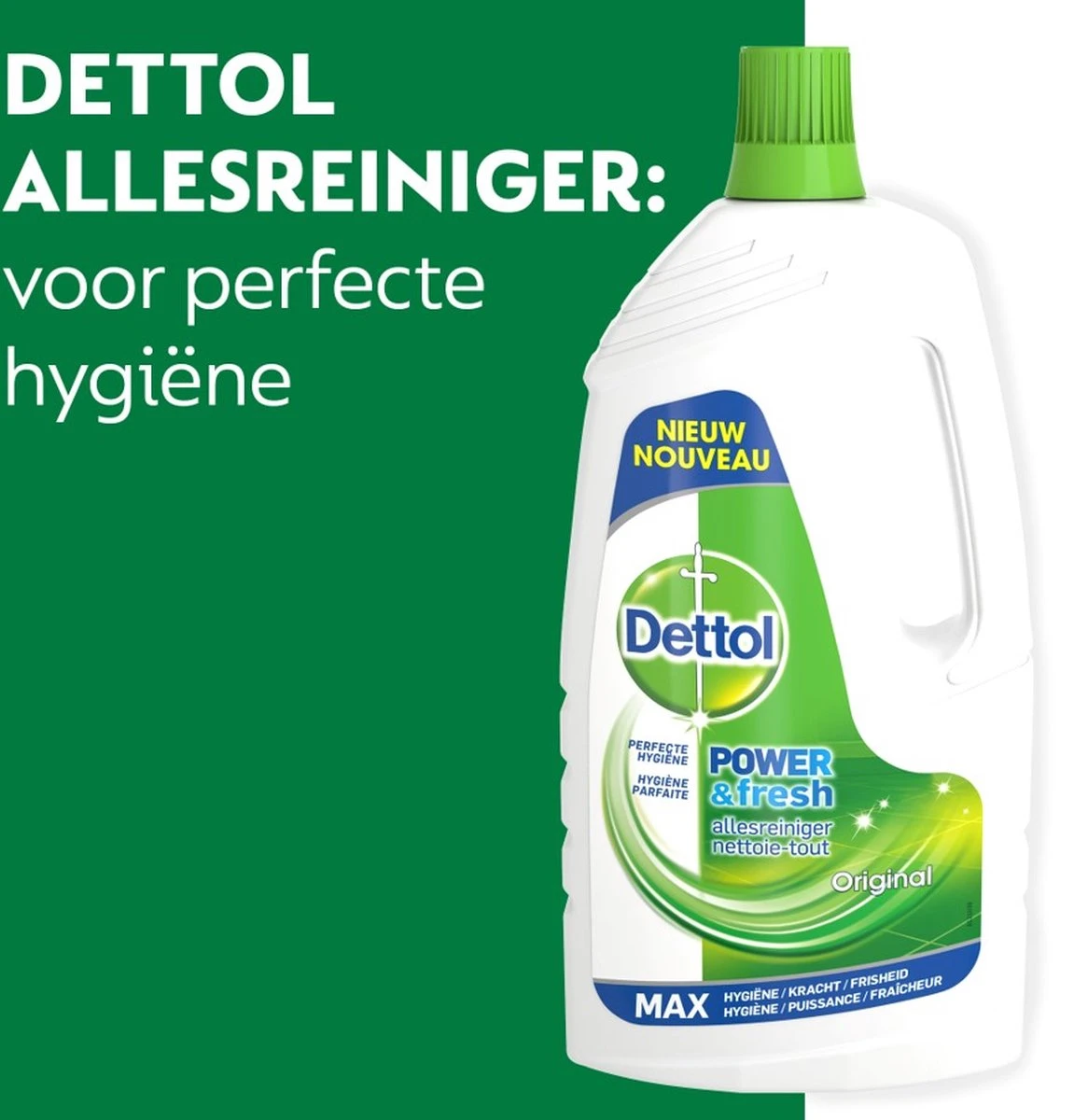 Dettol Power & Fresh - Allesreiniger - Orignal - 6 X 1,5 Liter 3 Dettol Power & Fresh - Allesreiniger - Orignal - 6 X 1,5 Liter - Afbeelding 3