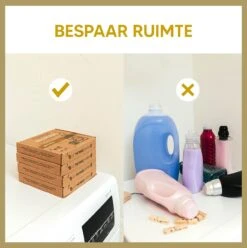 Wasmiddeldoekjes - Ongeparfumeerd Wasstrips 64 Wasbeurten – Wasmiddel Wasdoekjes - Natuurlijke Wasverzachter – Vegan – Zero Waste -Levensrandproducten 1194x1200