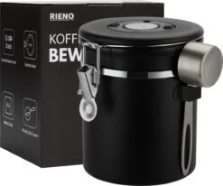 Koffie Bewaarbus Luchtdicht Met CO2 Uitlaat - Koffieblik Bewaarblik Voor 500 Gr Koffiebonen - Zwart - 1.2L -Levensrandproducten 1200x1000 6