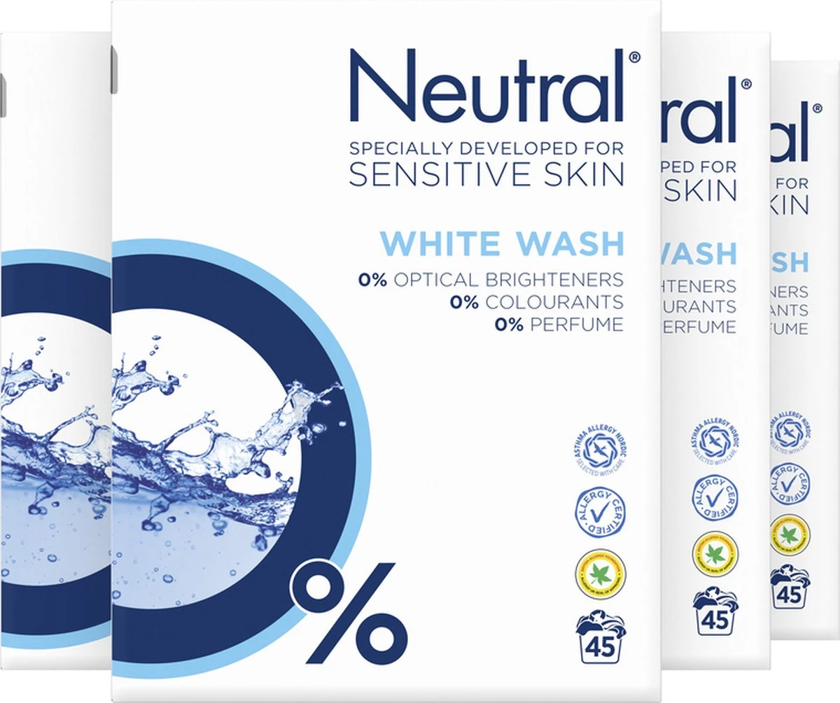 Neutral Waspoeder Wit Parfumvrij - 4x45 Wasbeurten - Voordeelverpakking 2 Neutral Waspoeder Wit Parfumvrij - 4x45 Wasbeurten - Voordeelverpakking - Afbeelding 2