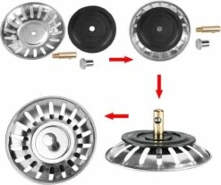 Afvoerzeef Roestvrijstaal - Gootsteen Zeef - Gootsteen Stopper - RVS - 80mm -Levensrandproducten 1200x1007 1