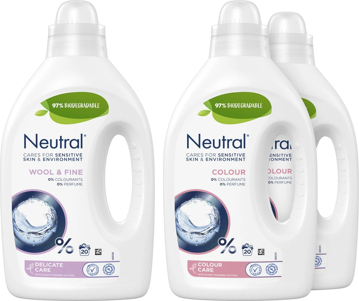 Neutral Vlb Wasmiddel 1L 2x Kleur En 1x Fijne Was 1 Neutral Vlb Wasmiddel 1L 2x Kleur En 1x Fijne Was