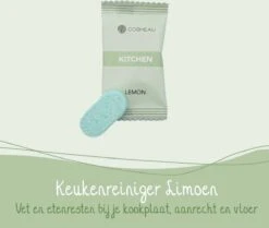 Cosmeau Keukenreiniger 6 Stuks Tabletten Cleaning Tabs Schoonmaak Tabs - Kitchen- Navulverpakking - Refill -Levensrandproducten 1200x1014 2
