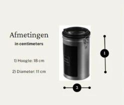 Préfère® Koffiebonen Bewaarbus 1,6L - Koffiepads Bewaarbus - Koffieblikbewaarblik - Zilver/Zwart -Levensrandproducten 1200x1020 8