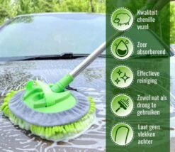 Merkloos Professionele Telescopische Wasborstel + Tonova Pen - Auto Schoonmaakborstel - Anti Slip - Auto, Caravan & Camper - Uitschuifbaar - Groen -Levensrandproducten 1200x1042 1