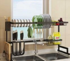 Sens Design Afwasrek Zwart - Afdruiprek - 82,5 Cm - RVS 9 Sens Design Afwasrek Zwart - Afdruiprek - 82,5 Cm - RVS -Levensrandproducten 1200x1042