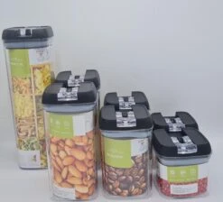 IGOODS - Voorraadpotten - Voorraaddozen- Voorraadboxen 7 Stuks - Met Zwarte Deksel -Levensrandproducten 1200x1089 2
