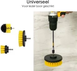 Professionele 4 Delige Borstelset Voor De Boormachine Incl. Verlengstuk, Deze Schoonmaak Schuurborstel Elektrisch Opzetborstel Schrobborstel Set Is Geschikt Als Schrobber Voor Badkamer, Auto, Keuken En Tuin -Levensrandproducten 1200x1105 2