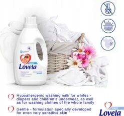 Lovela - Wasmiddel - Hypoallergene Melk - Voor Het Wassen Van Baby & Witte Kleding - 4,5l -Levensrandproducten 1200x1115