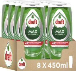 Dreft MaxPower - Vloeibaar Afwasmiddel - Voordeelverpakking 8 X 450 Ml -Levensrandproducten 1200x1124 3