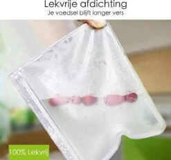Merkloos Siliconen Vershoudzakken - 10 Stuks - Diepvrieszakken - Lekvrij - Boterhamzak Herbruikbaar - Bewaarzakjes - Duurzaam - Hersluitbaar -Levensrandproducten 1200x1129 9