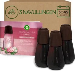 Air Wick Essential Mist Automatische Luchtverfrisser - Verfrissende Pioen En Jasmijn - 3 Navullingen