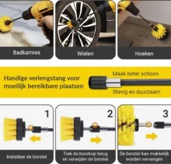 ESSIBLE Borstelboor - Set 20 Stuks - Schrobborstel - Polypropyleen - Borstel Boormachine - Schrobborstel - Schuurborstel - Automatische Reiniging - 20 Delige Borstelset Voor Boormachine -Levensrandproducten 1200x1150 4
