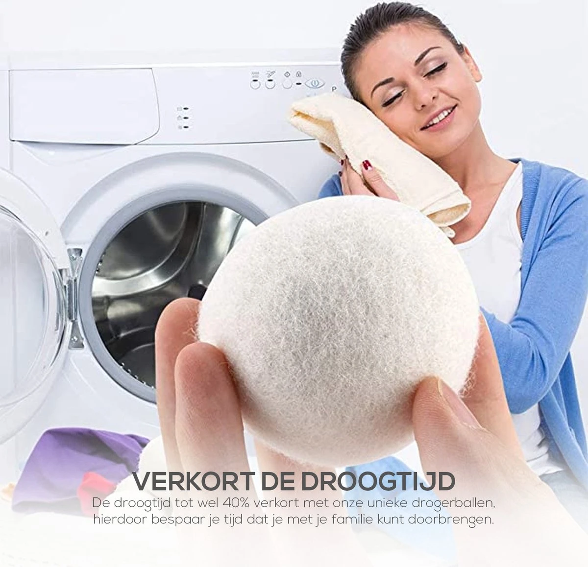 Merino Wollen Drogerballen XL - 10 Stuks - Herbruikbare Wasballen - Natuurlijke Wasverzachter - Wasbollen - Dryer Balls - Duurzame Nieuw-Zeelandse Droogballen 2 Merino Wollen Drogerballen XL - 10 Stuks - Herbruikbare Wasballen - Natuurlijke Wasverzachter - Wasbollen - Dryer Balls - Duurzame Nieuw-Zeelandse Droogballen - Afbeelding 2