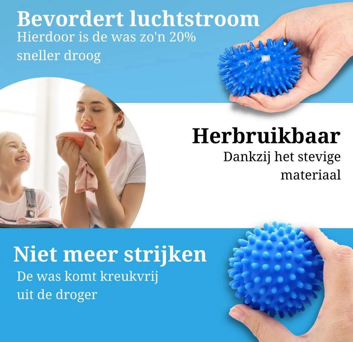 Wasdroger Ballen - Wasbol - Droogballen - Wasbal - Wasballen - Drogerballen - Wasballen Voor Wasmachine - 4 Stuks 3 Wasdroger Ballen - Wasbol - Droogballen - Wasbal - Wasballen - Drogerballen - Wasballen Voor Wasmachine - 4 Stuks - Afbeelding 3
