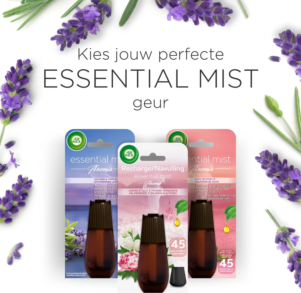 Air Wick Essential Mist Automatische Luchtverfrisser - Ontspannende Lavendel - 3 Navullingen 6 Air Wick Essential Mist Automatische Luchtverfrisser - Ontspannende Lavendel - 3 Navullingen - Afbeelding 6