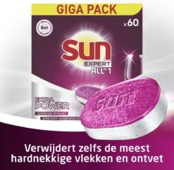 SUN® Sun Expert All-in 1 Vaatwastabletten - 60 Tabletten - Voordeelverpakking -Levensrandproducten 1200x1176 1
