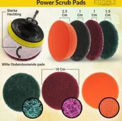 ESSIBLE Borstelboor - Set 20 Stuks - Schrobborstel - Polypropyleen - Borstel Boormachine - Schrobborstel - Schuurborstel - Automatische Reiniging - 20 Delige Borstelset Voor Boormachine -Levensrandproducten 1200x1183 9