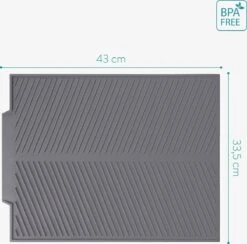 Navaris Siliconen Droogmat Met Afvoer - Aanrecht Droogmat Voor Afwas, Borden, Bestek, Glazen - Grijs 10 Navaris Siliconen Droogmat Met Afvoer - Aanrecht Droogmat Voor Afwas, Borden, Bestek, Glazen - Grijs -Levensrandproducten 1200x1184 3