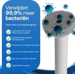 RevoBrush 28x Crystal Clean Foaming Pads Navulling - WC Borstel Met Houder Vrijstaand -Levensrandproducten 1200x1184 9