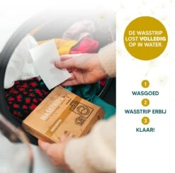 Wasmiddeldoekjes - Ongeparfumeerd Wasstrips 64 Wasbeurten – Wasmiddel Wasdoekjes - Natuurlijke Wasverzachter – Vegan – Zero Waste -Levensrandproducten 1200x1187