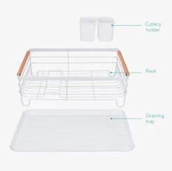 Navaris Afdruiprek Met Uitneembare Bestekhouder - Afwasrek Met Losse Lekbak - Vaatwasrek Met Plateau - Voor Bestek, Borden, Schalen En Pannen -Levensrandproducten 1200x1189 4