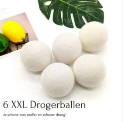 Geniet Van Gemak® | Herbruikbare Wollen Drogerballen | Wasbollen | Schaapswol | Duurzame En Energiebesparende Wasballen | 6 XL Drogerballen -Levensrandproducten 1200x1191 1
