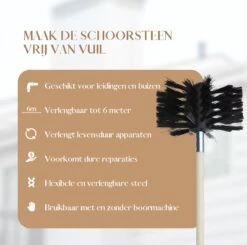 Waay Lifestyle Schoorsteenveegset - Schoorsteenborstel 6 Meter - Schoorsteenreiniger - Schrobborstels - Schoorsteenveger - Flexibele Steel - Geschikt Voor Boormachine - Wit -Levensrandproducten 1200x1191 14