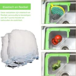 Merkloos Gootsteen Organizer - Gootsteen Afval Netje - Gootsteenontstopper - Spoelbak - Incl. 50 Netjes 13 Merkloos Gootsteen Organizer - Gootsteen Afval Netje - Gootsteenontstopper - Spoelbak - Incl. 50 Netjes -Levensrandproducten 1200x1191 5