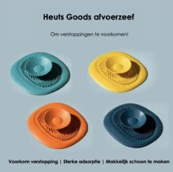 Heuts Goods - Gootsteenzeef - Gootsteenstop - Afvoerzeef - Afvoerstop - Spoelbal - Bad - Douchebak - Keuken - Wasbak - Badkuip - Siliconen - Donkerblauw -Levensrandproducten 1200x1196 5