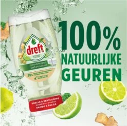 Dreft Natuurlijke Geur - Afwasmiddel - Bergamot & Gember - Ondersteboven Fles - Voordeelverpakking 8 X 370 Ml -Levensrandproducten 1200x1197 17