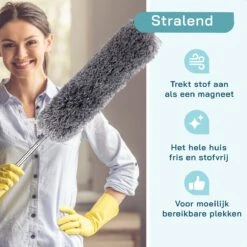 ForDig 7-Delige Plumeau Set - Duster Met Telescoopsteel Uitschuifbaar Tot 250 Cm - Inclusief Ragebol / Voegenborstel / Microvezel Doek / Chenille Borstel - Wasbaar - 360 Graden Draaibaar -Levensrandproducten 1200x1200 1381