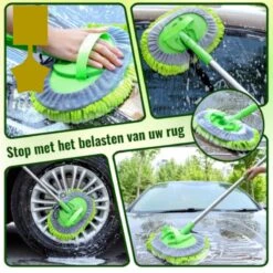 Merkloos Professionele Telescopische Wasborstel + Tonova Pen - Auto Schoonmaakborstel - Anti Slip - Auto, Caravan & Camper - Uitschuifbaar - Groen -Levensrandproducten 1200x1200 1441