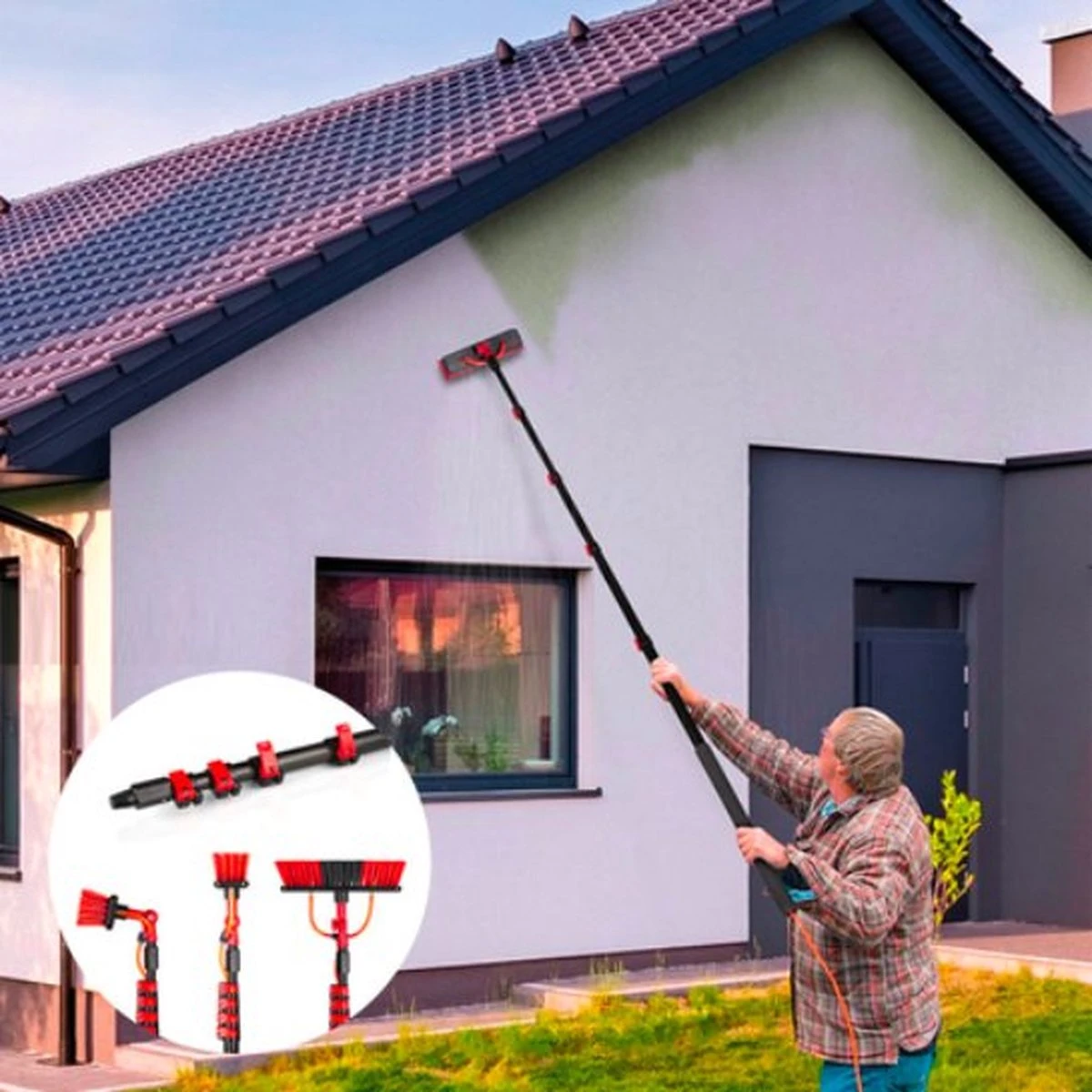 Chimb Telescopische Wasborstel - Uitschuifbare Waterborstel - Ramenwassen - 4,6 Meter - Met Zeepdispenser 3 Chimb Telescopische Wasborstel - Uitschuifbare Waterborstel - Ramenwassen - 4,6 Meter - Met Zeepdispenser - Afbeelding 3