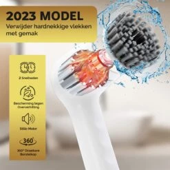 MostEssential Premium Elektrische Schoonmaakborstel 2023 Model – Elektrische Schrobber - Schrobborstel - Poetsmachine – Voor Badkamer Of Keuken - Inclusief 4 Borstelkoppen -Levensrandproducten 1200x1200 1478