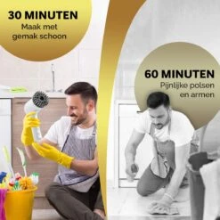 MostEssential Premium Elektrische Schoonmaakborstel 2023 Model – Elektrische Schrobber - Schrobborstel - Poetsmachine – Voor Badkamer Of Keuken - Inclusief 4 Borstelkoppen -Levensrandproducten 1200x1200 1479