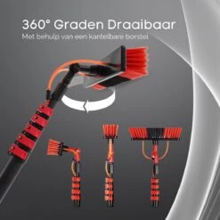 Merkloos Telescoopsteel Ramenwassen 4,6M - Met Borstel & Waterdoorvoer - Voor Ramen - Watertoevoer - Borstel -Levensrandproducten 1200x1200 1510