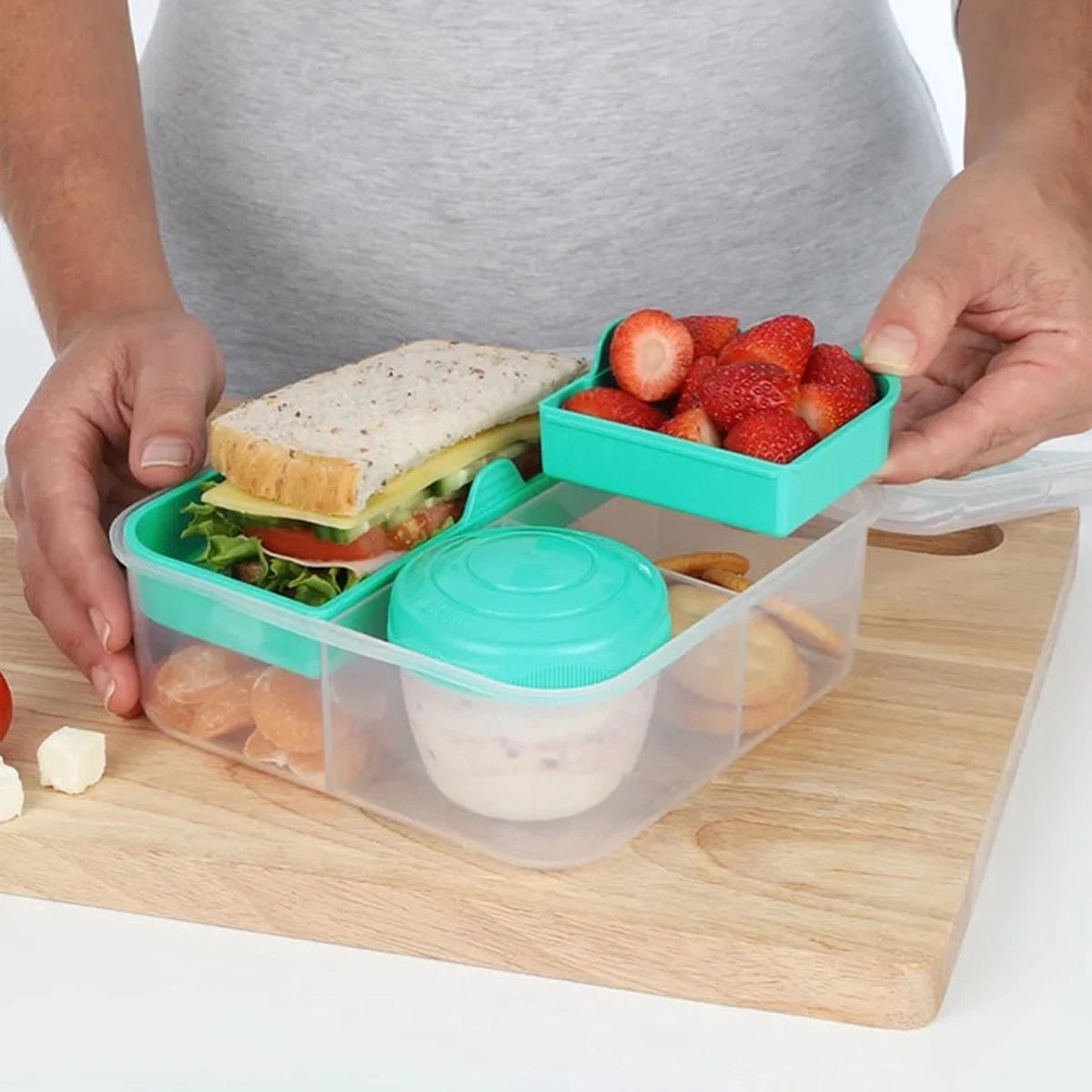 Sistema To Go Bento Cube Lunchbox Limegroen 2 Sistema To Go Bento Cube Lunchbox Limegroen - Afbeelding 2
