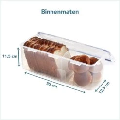 Lock&Lock Vershouddoos Voor Brood - Brooddoos - Broodtrommel - Brood Bewaren - Opbergdoos - Bewaardoos Met Deksel - 100% Luchtdicht - BPA Vrij - 5 Liter - Transparant -Levensrandproducten 1200x1200 1542